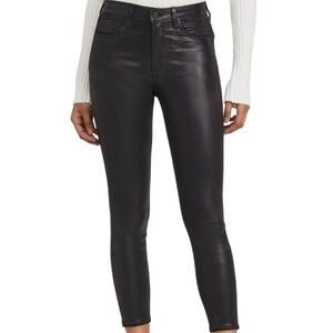 Shop L'Agence Margot Coated Skinny Ankle Jeans